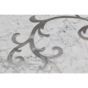 Inlay White Carrara Stainless Steel Inlay 24X24