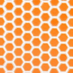 Simple Rimmed Hexagon Tangerine