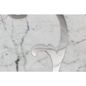 Inlay White Carrara Stainless Steel Inlay 24X24