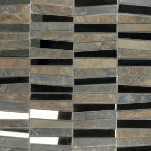 Vision Trapezoid Multicolored Quartz With Antique Mirror