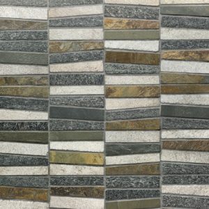 Vision Trapezoid Black, White & Multicolored Quartz