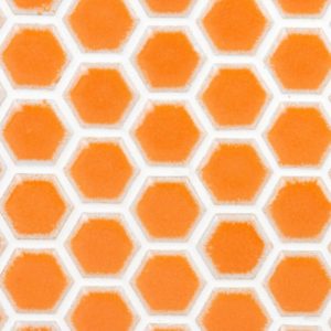 Simple Rimmed Hexagon Tangerine