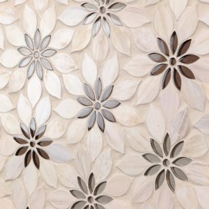 Mj Rain Flower – Wooden Beige, Taupe Beige Glass
