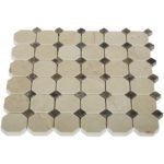 Octagon Crema Marfil With Dark Emperador