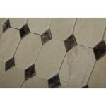 Octagon Crema Marfil With Dark Emperador
