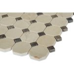 Octagon Crema Marfil With Dark Emperador