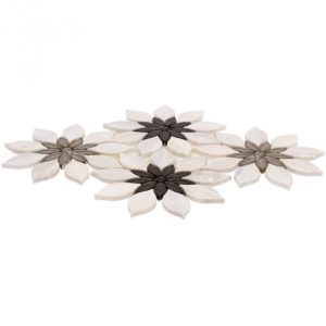 Mj Rain Flower – Wooden Beige, Taupe Beige Glass