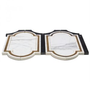 Ornato Pisa – Calacatta, Brass  Black Jade