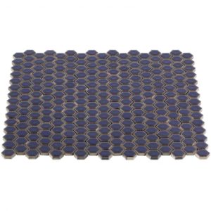 Simple Rimmed Hexagon Cobalt