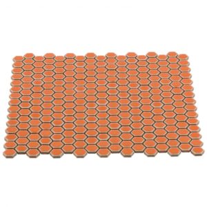 Simple Rimmed Hexagon Tangerine