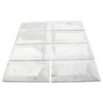 Beveled White Carrara 3X6 Polished