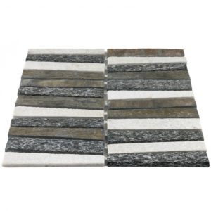 Vision Trapezoid Black, White & Multicolored Quartz