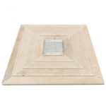 Tonya Comer Boulevard Travertine 16 X 16 Inch With Antique Mirror Insert