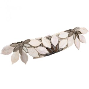 Mj Rain Flower – Wooden Beige, Taupe Beige Glass