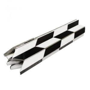 Polarized Chrome Line With White Thassos  Nero Marquina