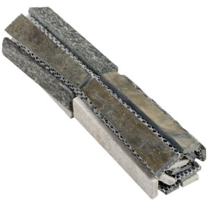 Vision Trapezoid Black, White & Multicolored Quartz
