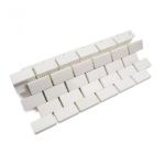 White Thassos 1X2 Brick