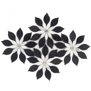 Mj Rain Flower – Black Jade, Calacatta With Calacatta Dot