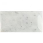 Beveled White Carrara 3X6 Polished