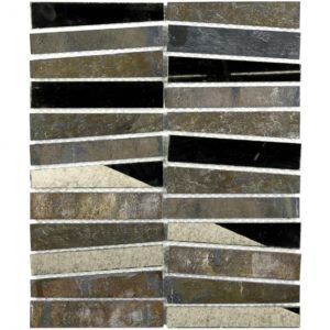 Vision Trapezoid Multicolored Quartz With Antique Mirror