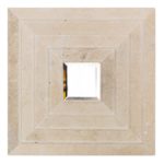 Tonya Comer Boulevard Travertine 16 X 16 Inch With Antique Mirror Insert