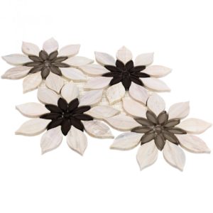Mj Rain Flower – Wooden Beige, Taupe Beige Glass