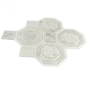 Omni Hex White Carrara Super White Polished Line