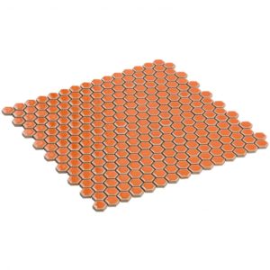 Simple Rimmed Hexagon Tangerine