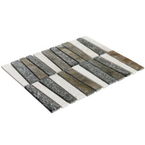 Vision Trapezoid Black, White & Multicolored Quartz