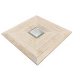 Tonya Comer Boulevard Travertine 16 X 16 Inch With Antique Mirror Insert