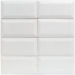 White Thassos Beveled Edge 3X6 Polished