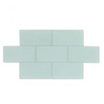 Crystal Seafoam Green 3X6 Frosted