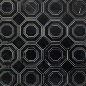 Omni Hex Nero Marquina Antique Mirror Line
