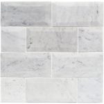 Beveled White Carrara 3X6 Polished