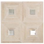 Tonya Comer Boulevard Travertine 16 X 16 Inch With Antique Mirror Insert