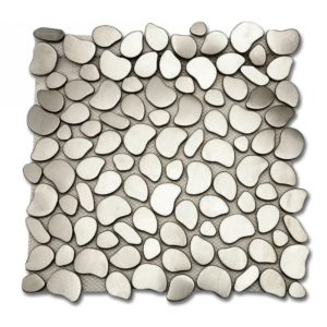 Metal Stainless Silver Brush Cobblestone
