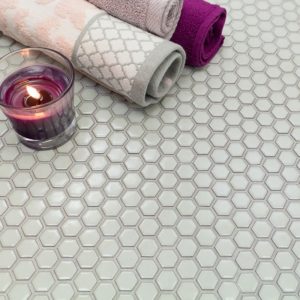 Simple Hexagon Solid Polished White
