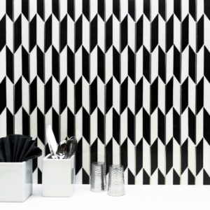 Polarized Chrome Line With White Thassos  Nero Marquina