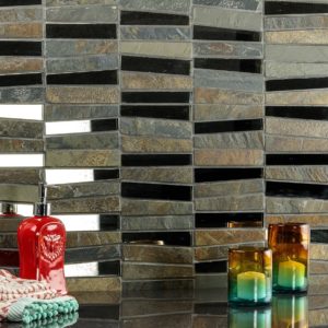 Vision Trapezoid Multicolored Quartz With Antique Mirror
