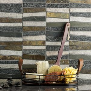 Vision Trapezoid Black, White & Multicolored Quartz