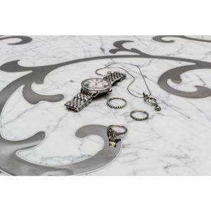 Inlay White Carrara Stainless Steel Inlay 24X24