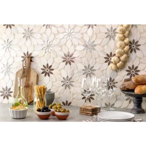 Mj Rain Flower – Wooden Beige, Taupe Beige Glass
