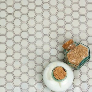 Simple Hexagon Solid Polished White