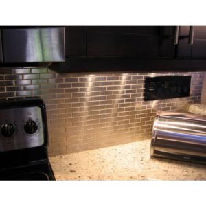 Metal Stainless 0.75X2.5 Classic Brick