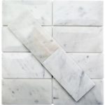 Beveled White Carrara 3X6 Polished