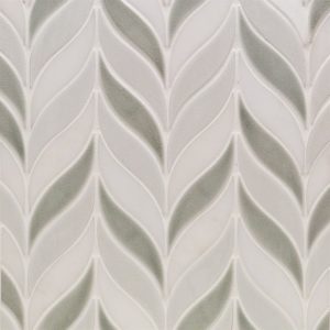 Baroque Floret Grigio, Blanco & White Jade