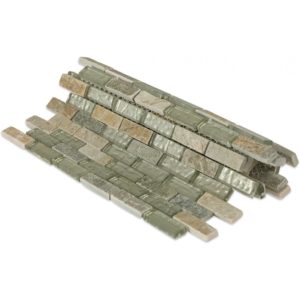 Autumn Brick Green Slate & White Gold 1 / 2X2