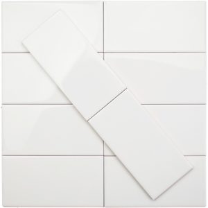Everyday Beveled 3X6 White Ceramic Tile