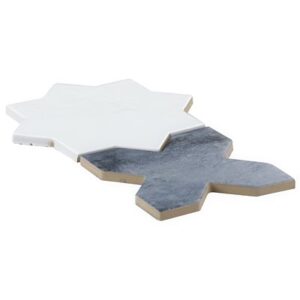 Malta Star White 6 Polished And Cross Denim Blue 6 Matte