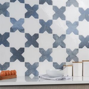 Malta Star White 6 Polished And Cross Denim Blue 6 Matte